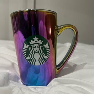 NWOT Starbucks Iridescent Mug with Multicolor Design